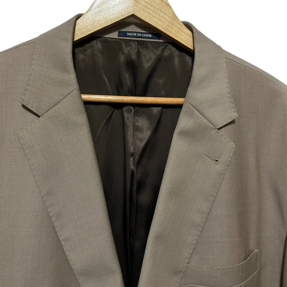 Jos. A. Bank 1905 Collection Mens 50 Long Taupe‎ 100% Wool 2-Button Suit Jacket